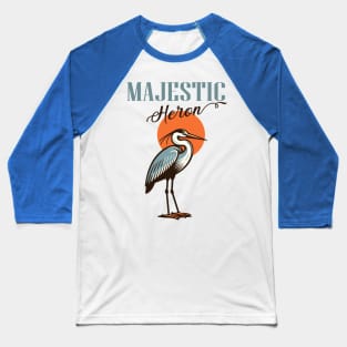 Heron bird Baseball T-Shirt